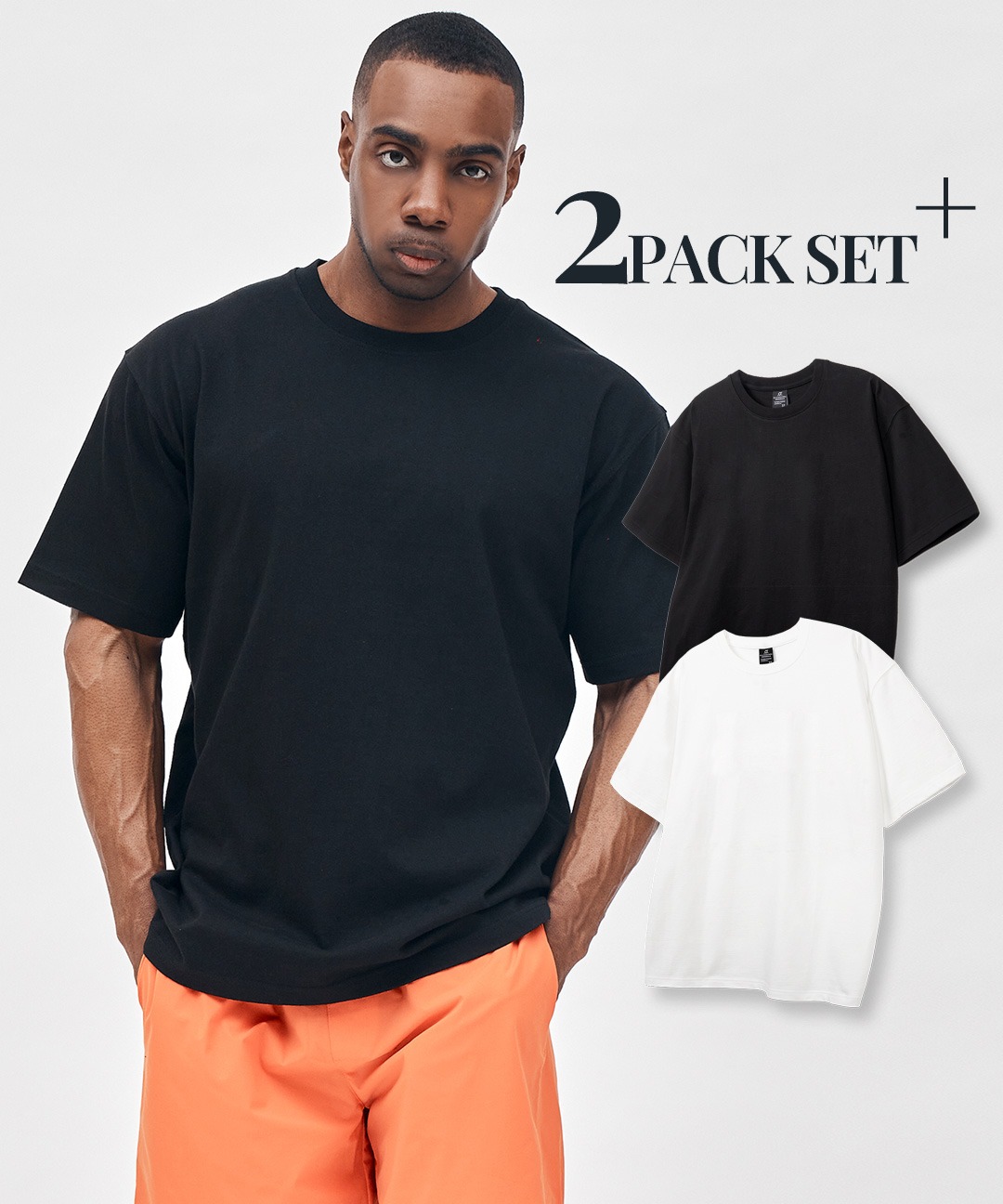 24SS 無地 スタンス 半袖 Tシャツ (2PACK)